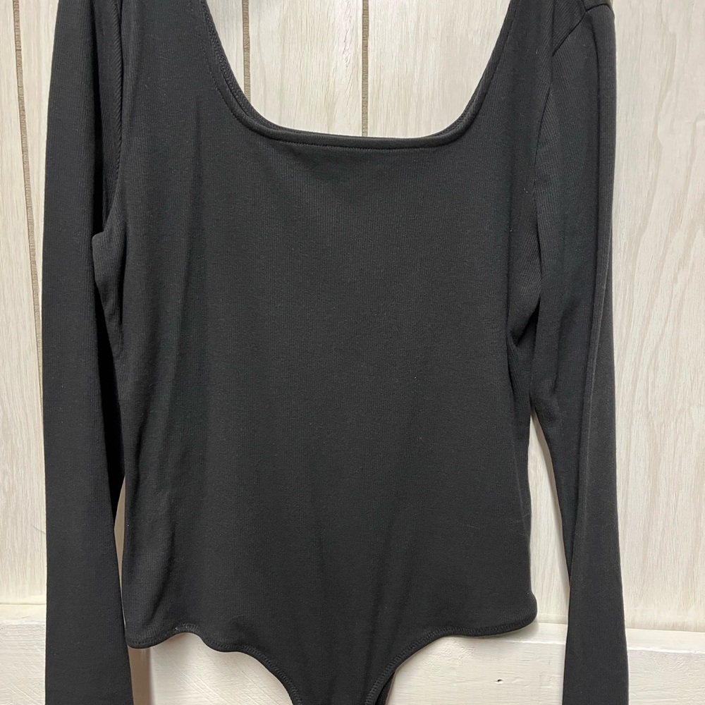 Madewell XL Black longsleeve bodysuit with tags